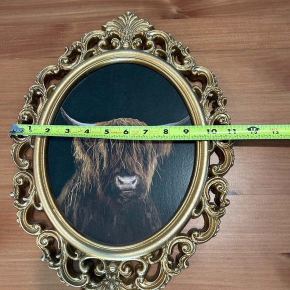 New Highland Cow Framed Wall Decor. Gold ornate - Picture 5 of 7